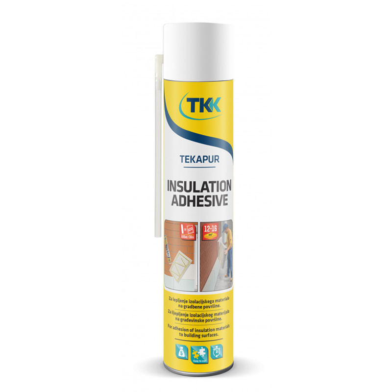 TKK PU FIX INSULATION ADHESIVE M 750ml PU PENA na CEVČICU za lepljenje stiropora, stirodura, kamene vune