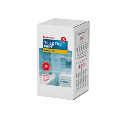 Stop Kondenz TILE&TUB - Boja za pločice, sanitariju i kadu 750ml BELA