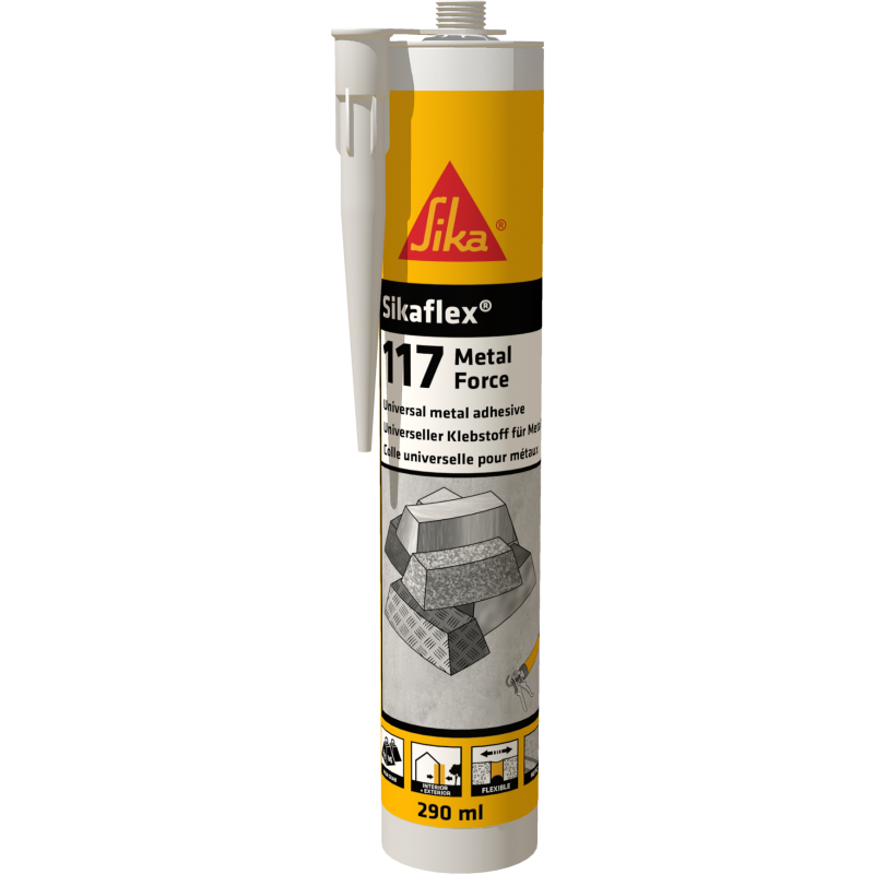 Sikaflex®-117 Metal Force 290ml je jednokomponentni građevinski lepak, posebno formulisan za zaptivanje i lepljenje metala
