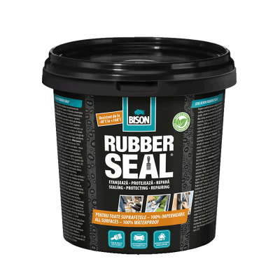 Bison RUBBER SEAL 750 ml Zaptivač na bazi polimera modifikovanog bitumena za vodootporno zaptivanje, zaštitu i popravke.