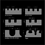 Bihui Set gleterica 280x115mm  8 kom  PTSJG8
