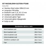 Bihui Set gleterica 280x115mm  8 kom  PTSJG8