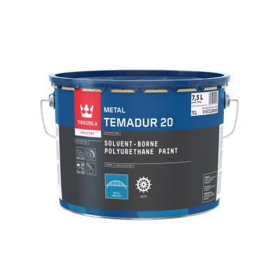 Tikkurila Temadur 20  2K poliuretanski POLUMAT antikorozivni osnovni i zavr&scaron;ni premaz za sve propisno nosive povr&scaron;ine