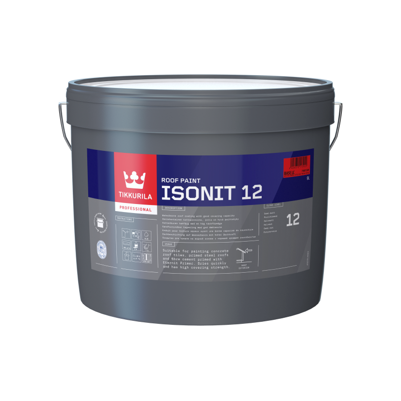 Tikkurila ISONIT 12 visoko pokrivna boja za krovne pokrivače na vodenoj bazi