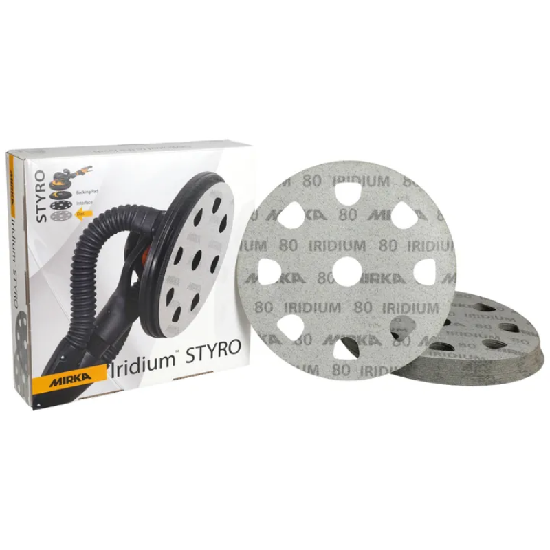 Mirka nosač abraziva STYRO 8+1 rupa fi 225mm 8 šrafova za pričvrćivanje čičak nosača za Mirka LEROS