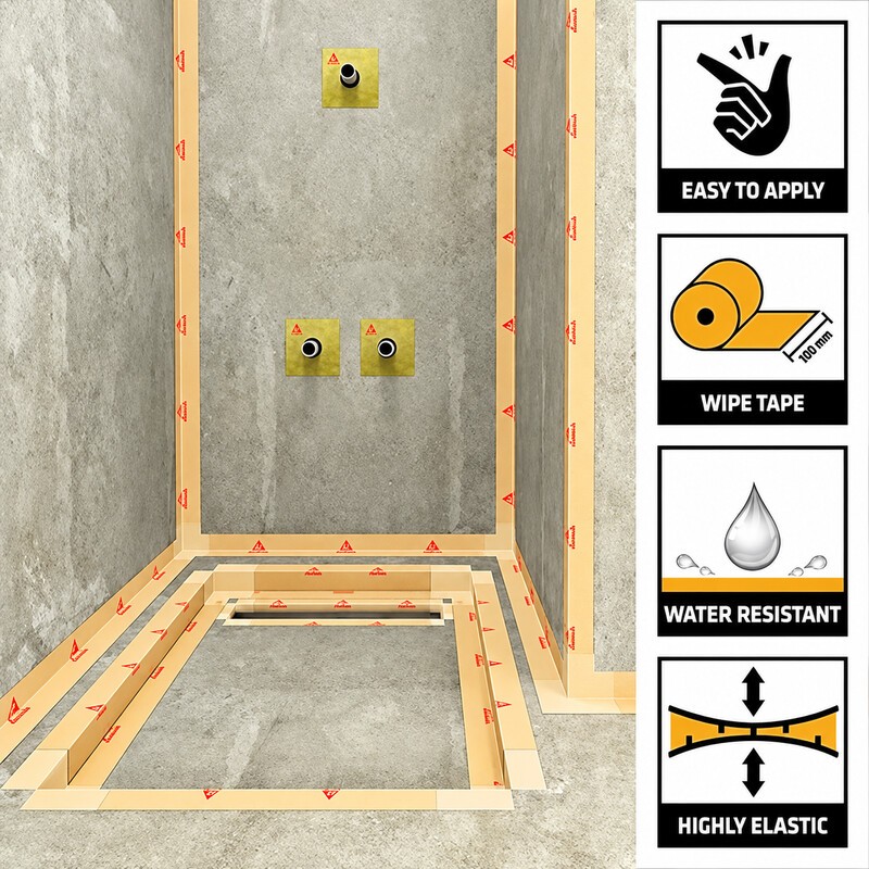 Sika SealTape F Vodonepropusna, zaptivna traka kod hidroizolacije kupatila