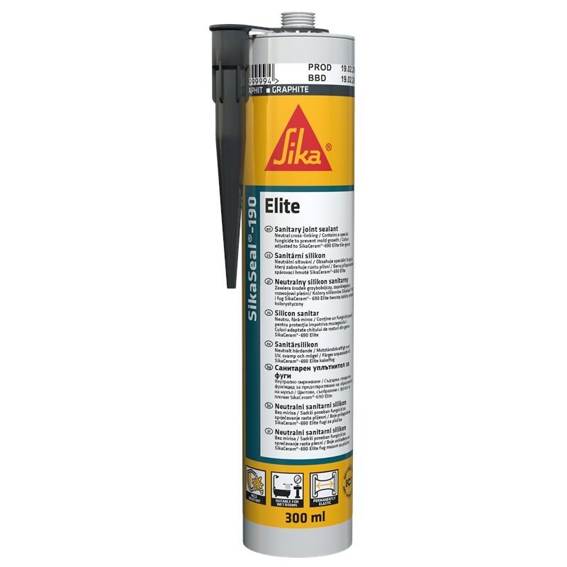 Sika SikaSeal 190  sanitarna neutralna silikonska masa za zaptivanje